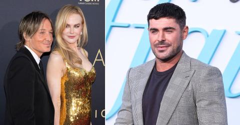 Photo of Keith Urban and Nicole Kidman; picture of Zac Efron.