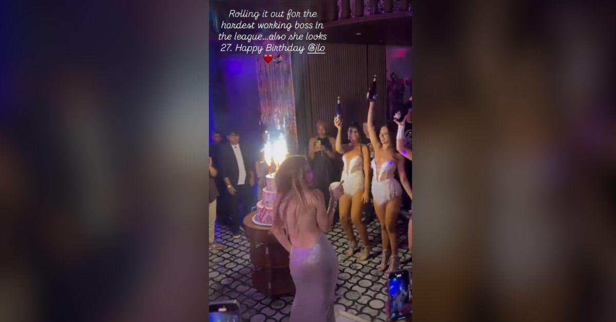 jennifer lopez stuns backless dress wild birthday night photos