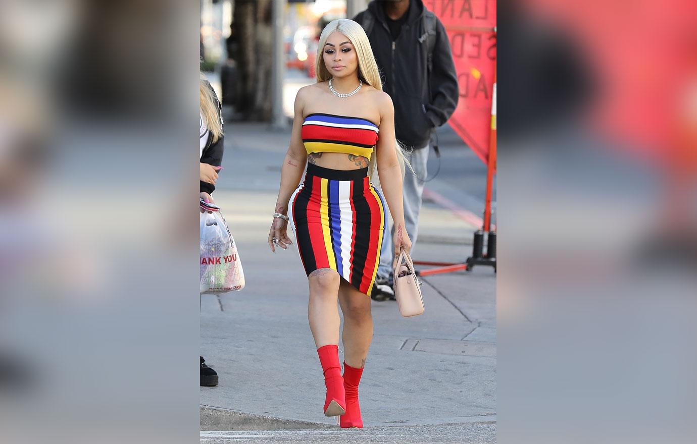 *EXCLUSIVE* Blac Chyna brings a Colorful Look to Downtown LA