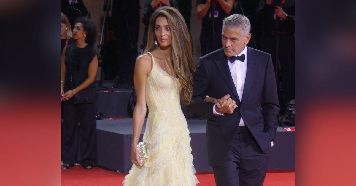 Image of George and Amal Clooney share twins.