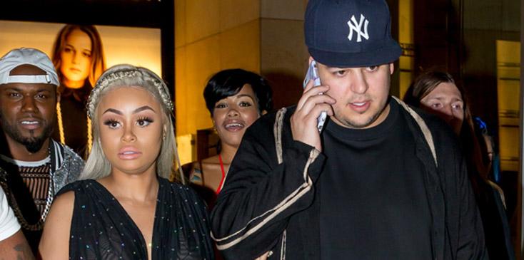 Blac Chyna and Rob Kardashian seen leaving Chyna&#8217;s Chymoji launch in Hollywood, CA