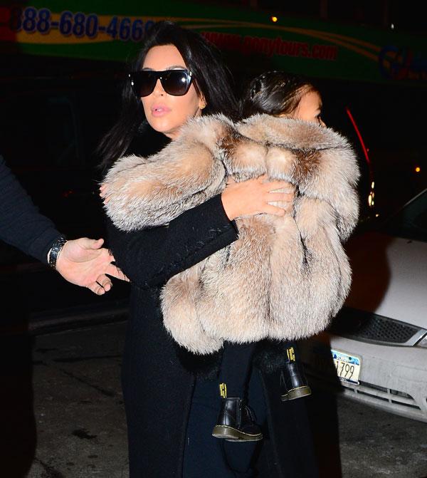 Kim Kardashian’s Daughter North West Rocks Fabulous Fur Coat In New ...