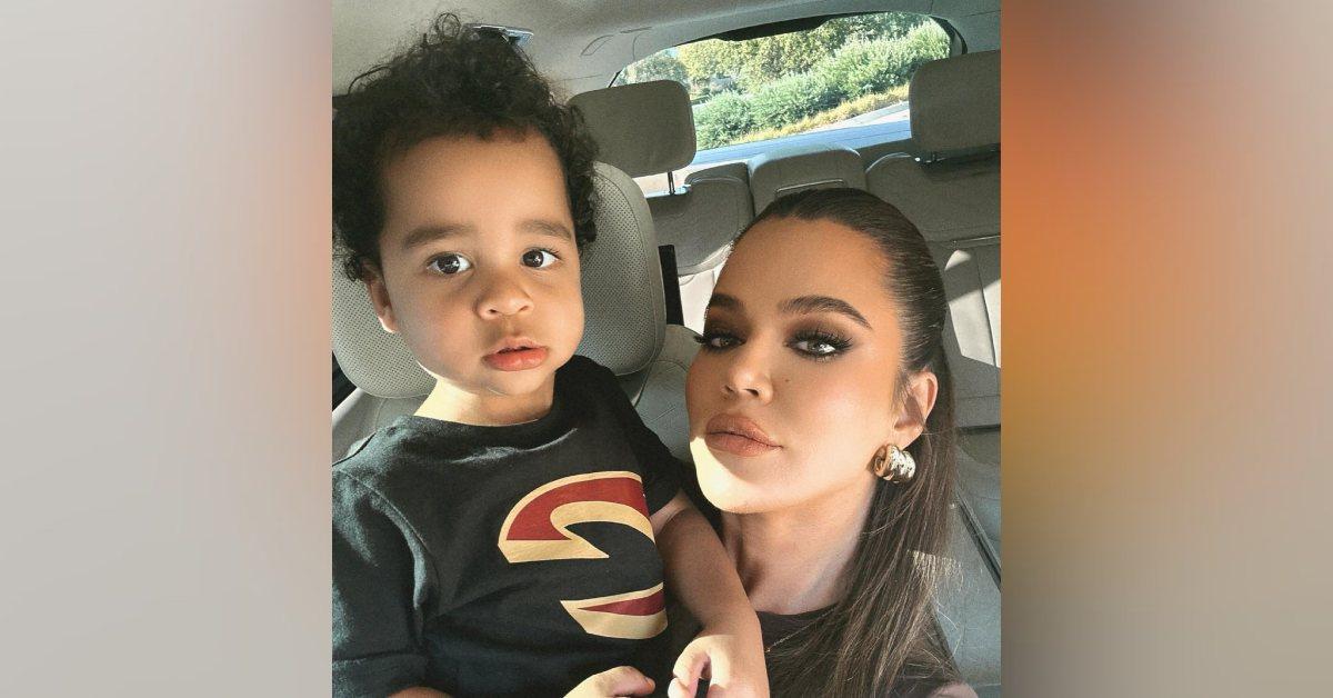 Photo of Khloe Kardashian and her son, Tatum.