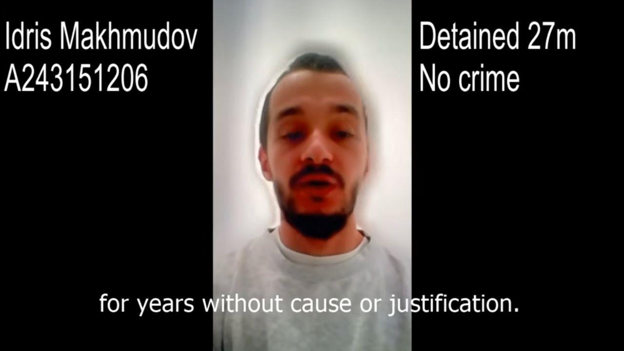 Photo of A still from the video made by striking detainees.