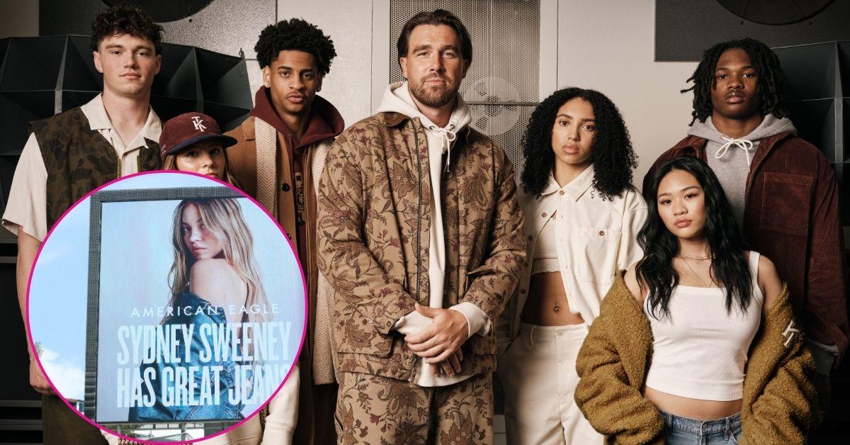Photo of Sydney Sweeney, Travis Kelce, Anna Frey, Azzi Fudd, Drew Allar, Jeremiah Smith, Kiyan Anthony and Suni Lee.