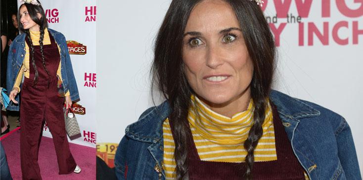 Demi moore ugly clothes hedwig opening night