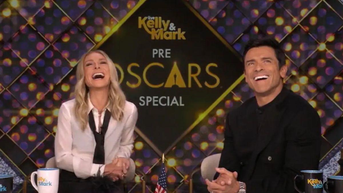 Image of Kelly Ripa and Mark Consuelos hosted a pre-recorded pre-Oscars show on Friday, March 13.