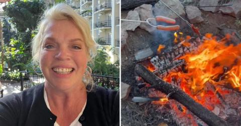 sister wives janelle brown campfire cookout kody slams trailer lifepp