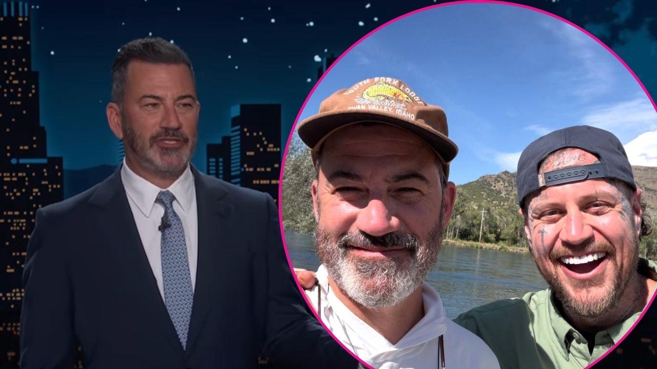 Composite photo of Jimmy Kimmel and Jelly Roll.