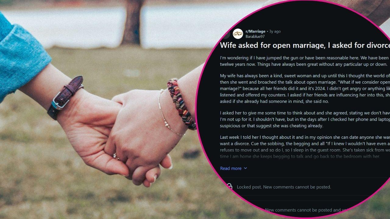 Photo of couple who separated after 12 years