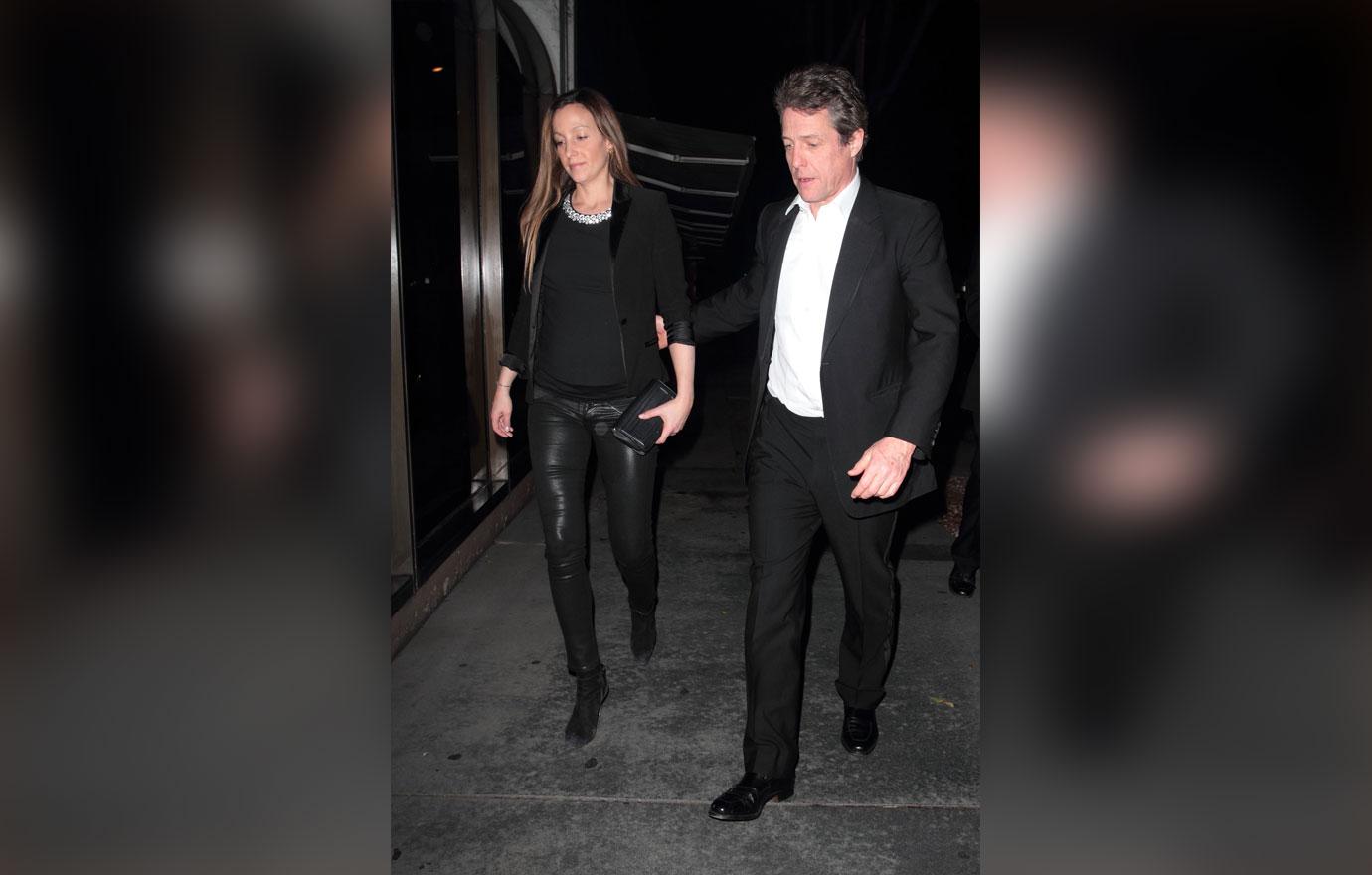 Hugh Grant and Anna Eberstein spotted post Golden Globe Awards