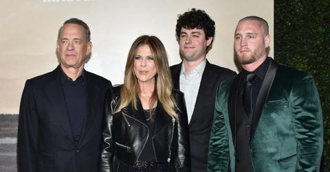 tom hanks rita wilson sons truman chet rare appearance premiere photos