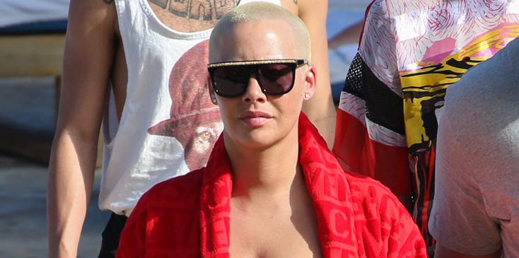 Amber Rose Is Red Hot In A Scandalous Swimsuit