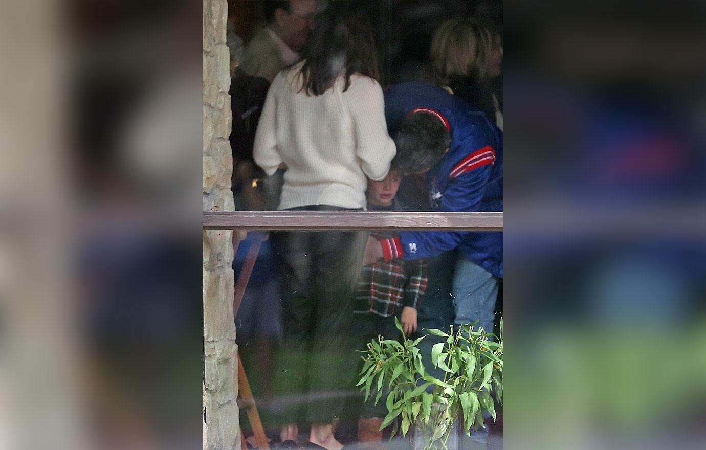 Ben Affleck and Jennifer Garner share an intimate moment at church