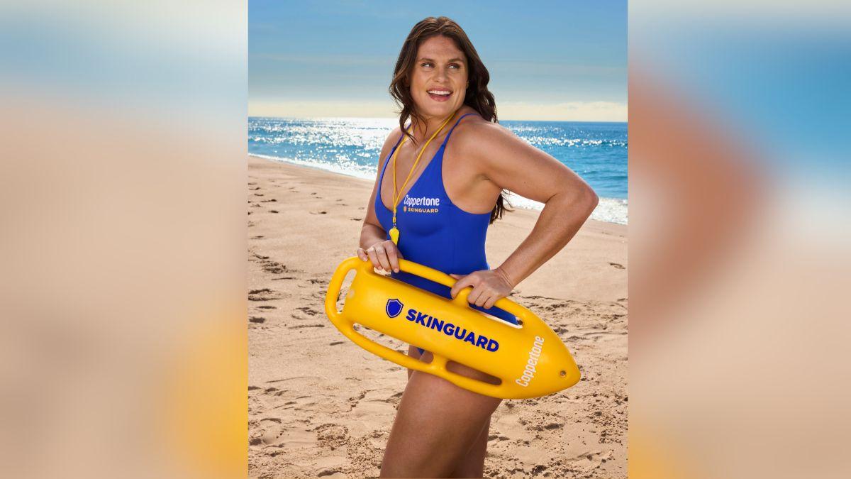 image of The rugby player always wears her Coppertone sunscreen! 