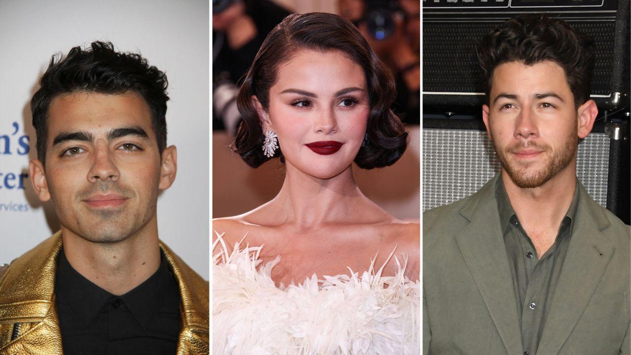 Images of Joe Jonas, Selena Gomez and Nick Jonas