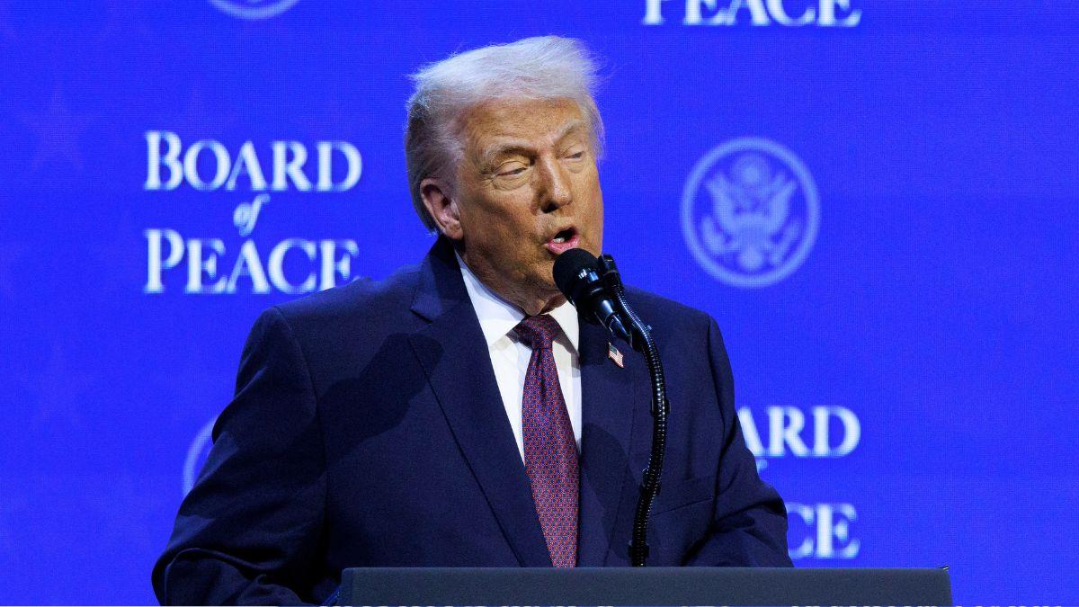 image of Donald Trump said the new board could replace the long-established United Nations.