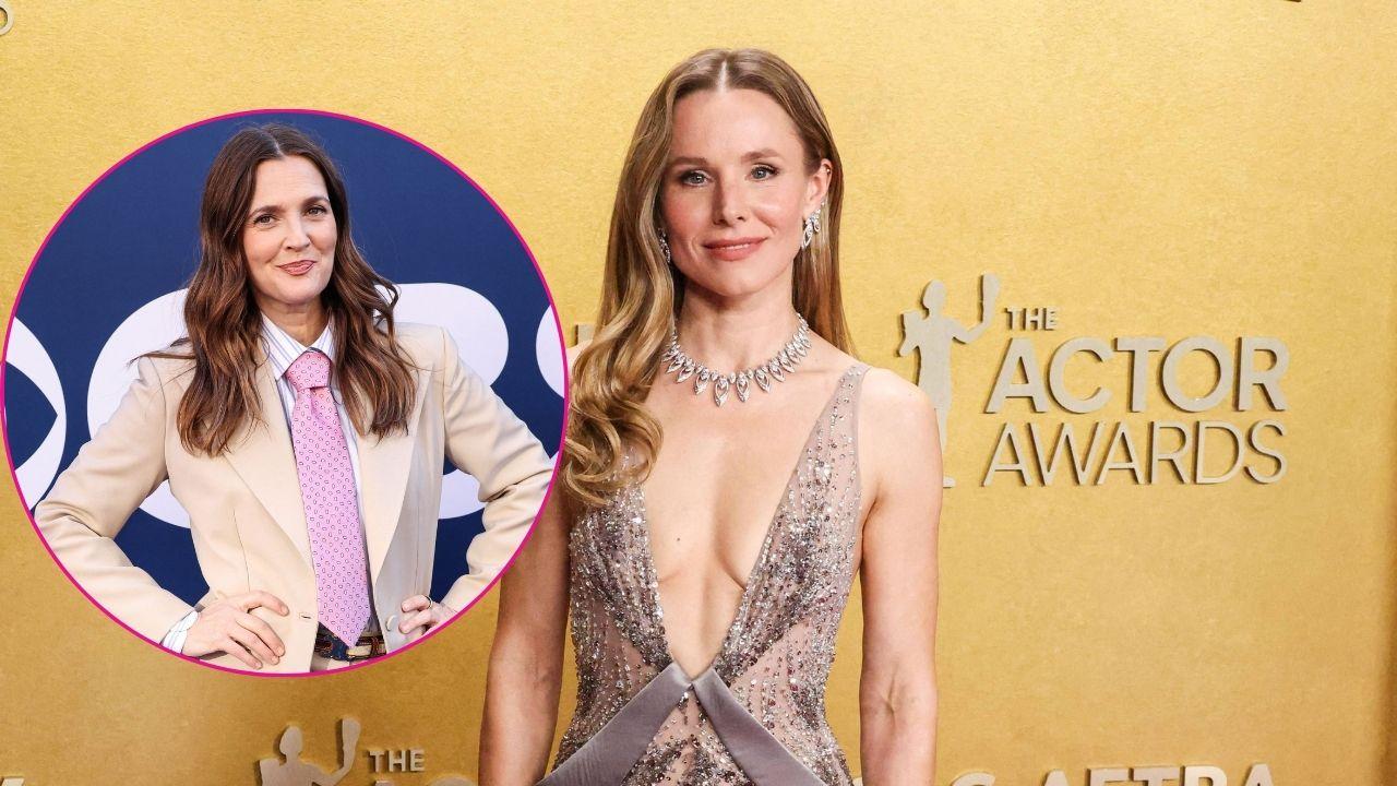 Image of Drew Barrymore and Kristen Bell stripped off their makeup live on air.