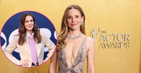 Image of Drew Barrymore and Kristen Bell stripped off their makeup live on air.