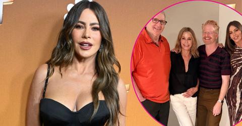 Split photo of Sofía Vergara, Ed O’Neill, Julie Bowen and Jesse Tyler Ferguson