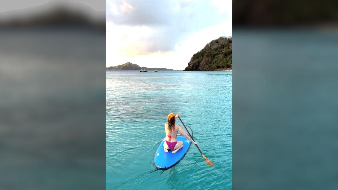 Image of the actress shared several snapshots from a tropical getaway.