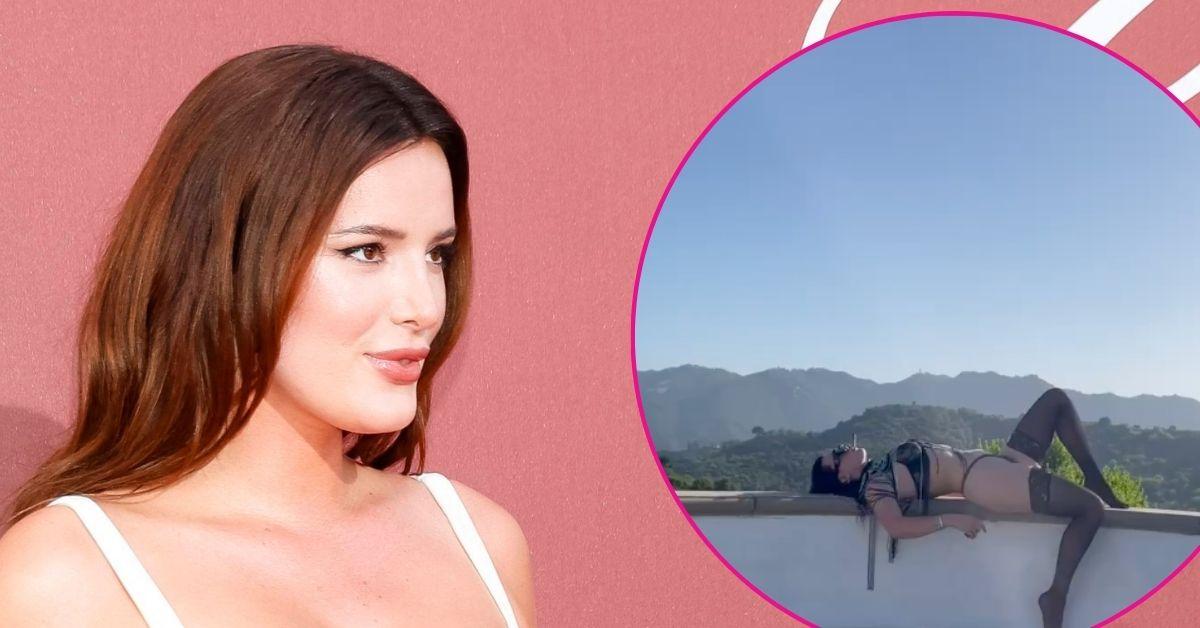 bella thorne bra firepit photo