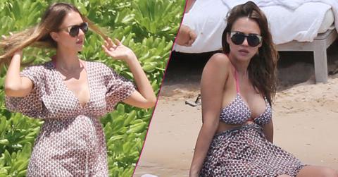 Jessica Alba Pregnant Bikini Baby Bump Photos Long