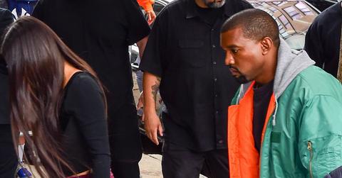 Kim Kardashian arrives at her Tribeca Airbnb apt escorted by Kanye and dozens of bodyguards