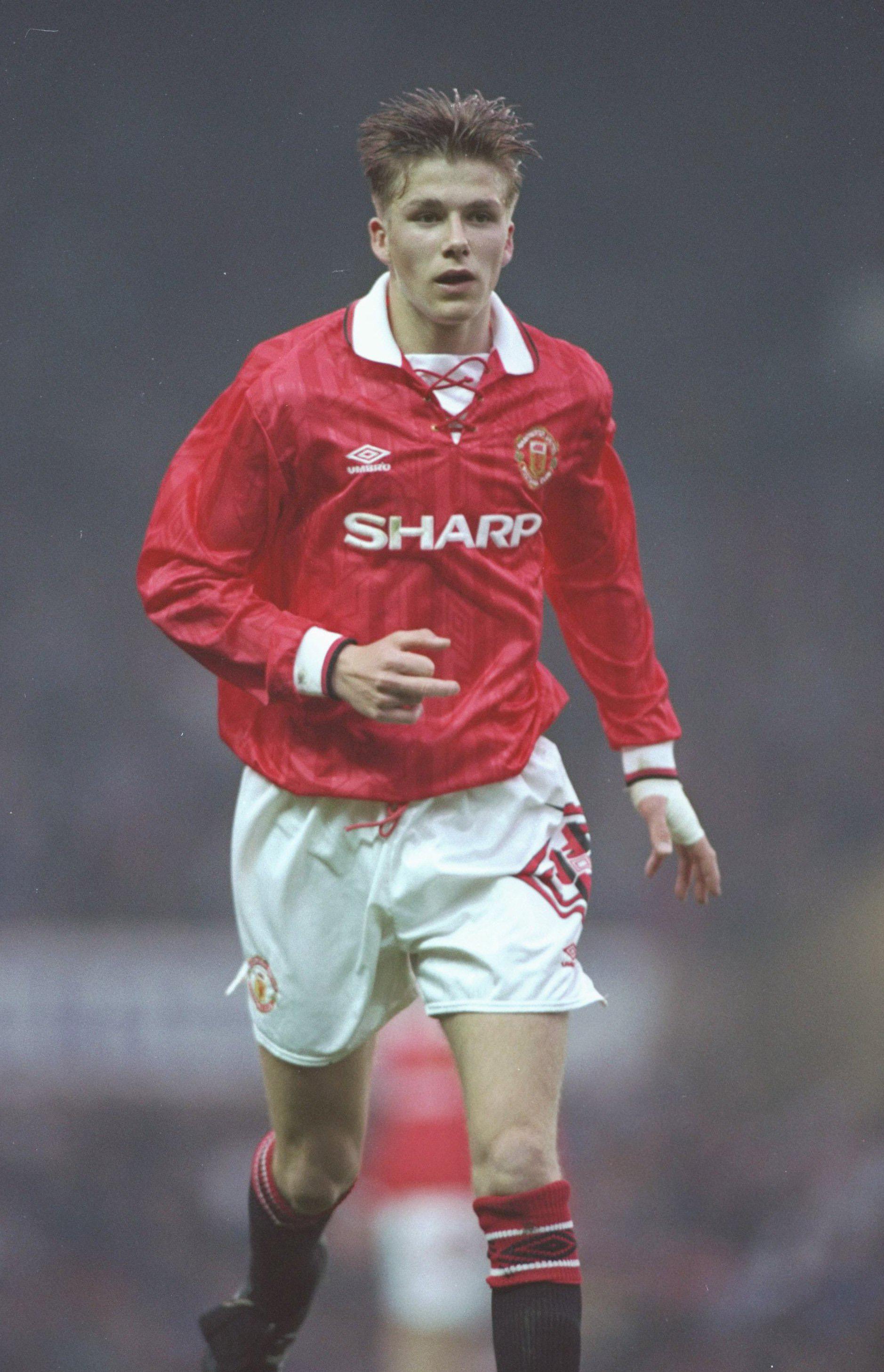 David Beckham of Manchester United youth team