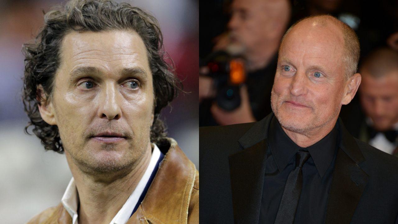 Split image of Woody Harrelson admitted he would be 'really sad' if they find out they aren't related.