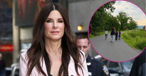 Split photo of Sandra Bullock & Her Sister & Her Children