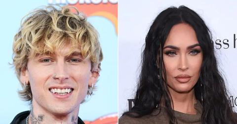 Split photo of Machine Gun Kelly and Megan Fox