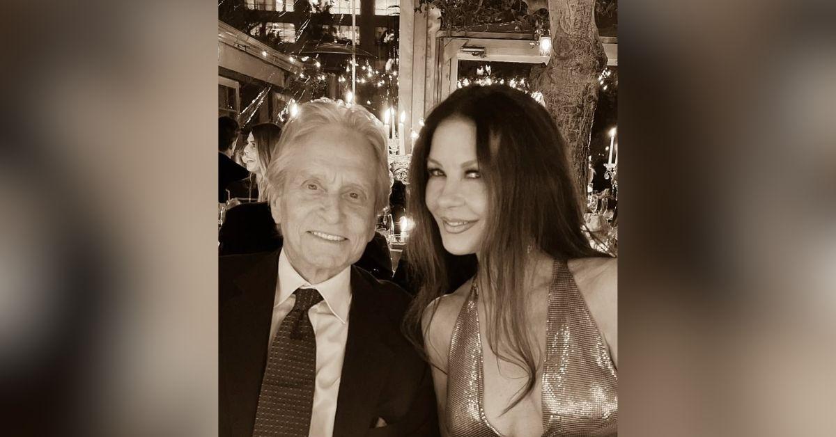Image of Catherine Zeta-Jones and Michael Douglas have the same birthday.