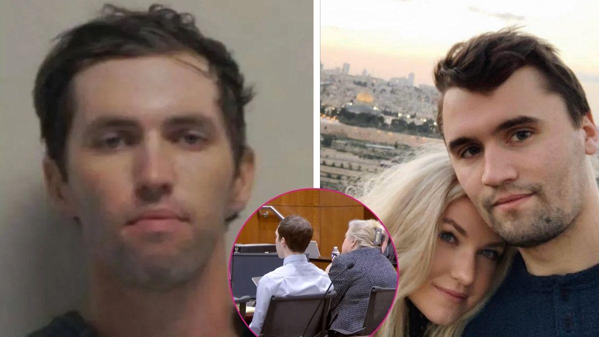 Composite photo of Tyler Robinson, Charlie Kirk and Erika Kirk