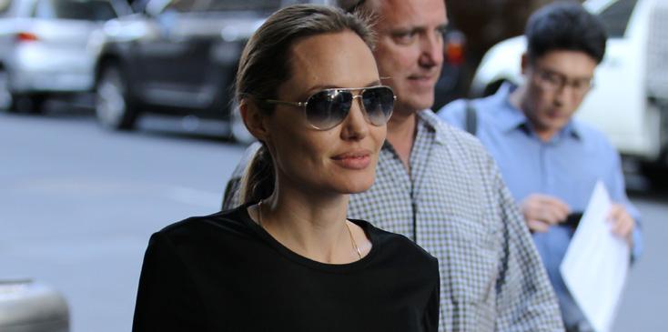 EXCLUSIVE: Angelina Jolie scouts locations for filming Unbroken in Sydney while sporting her brand new wedding ring