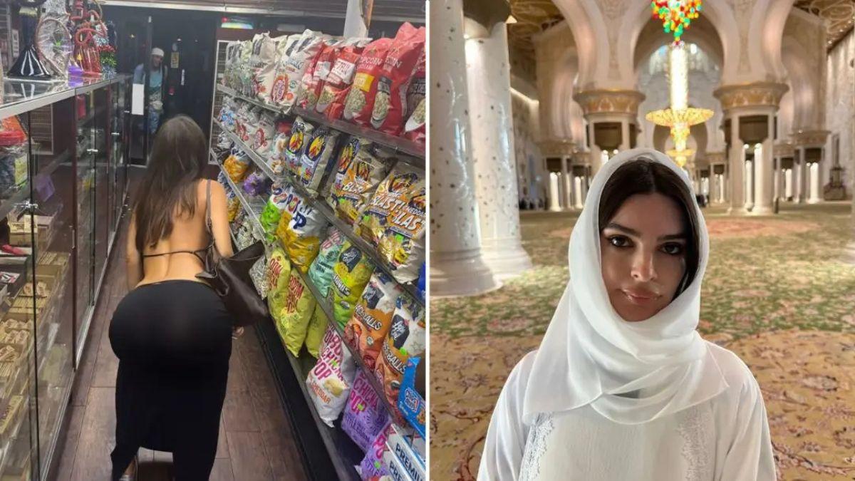 Photo of Emily Ratajkowski shared a video twerking in a bodega earlier this month. 