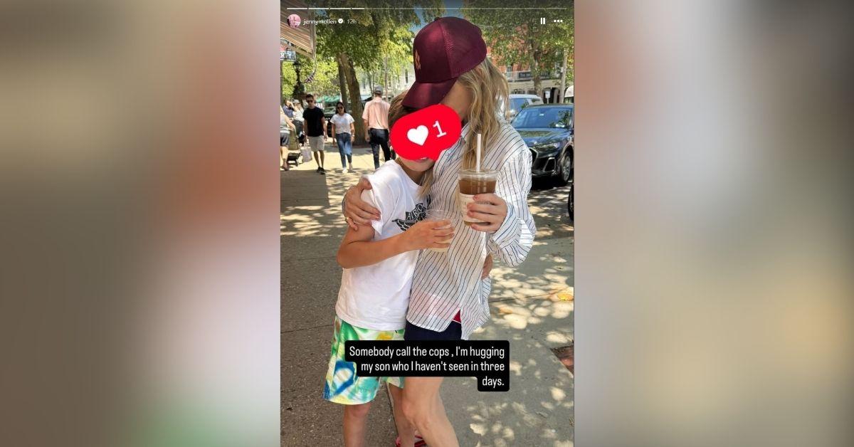 image of Jenny Mollen joked about the backlash she received by posting a new photo hugging her son.
