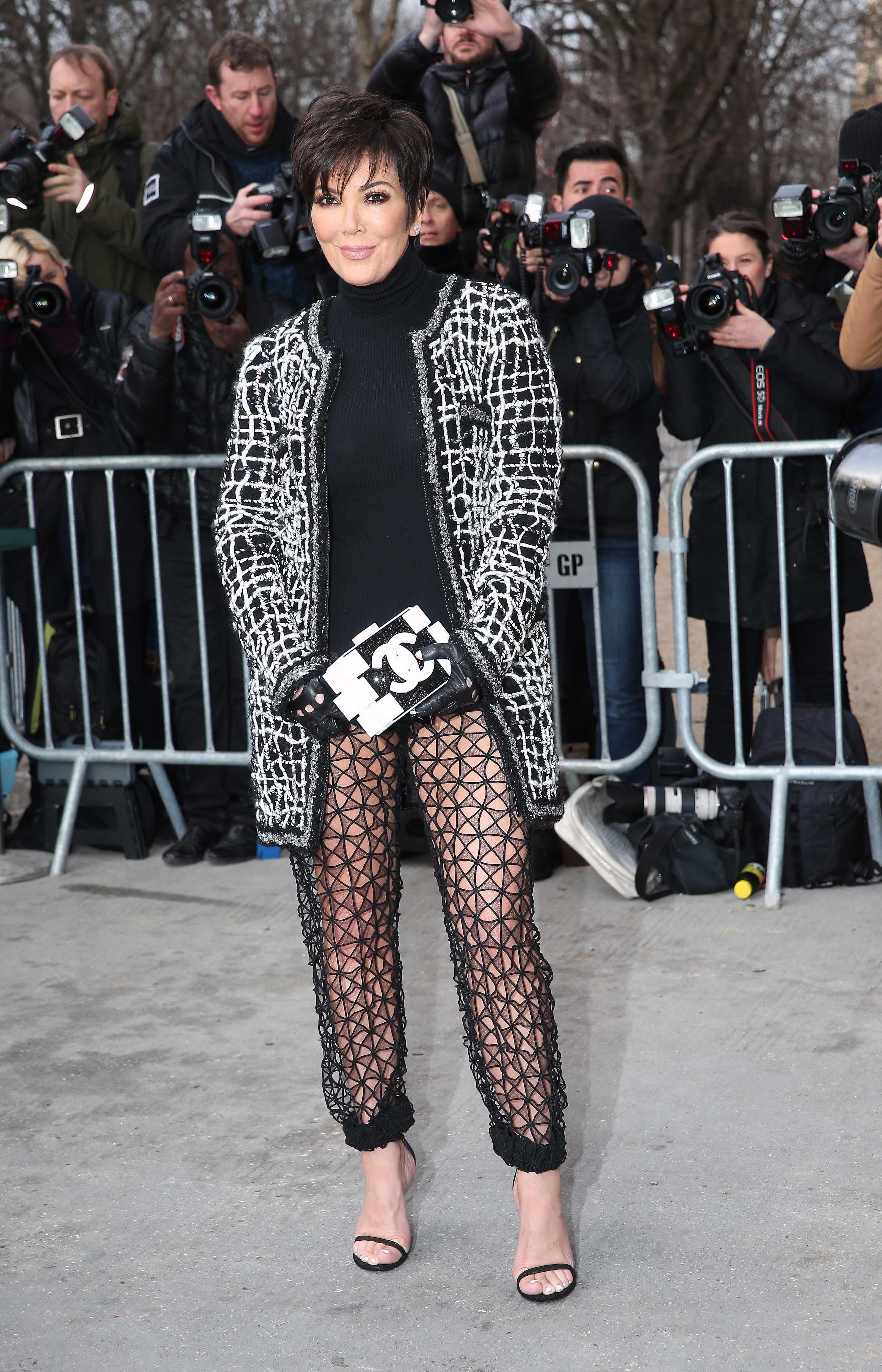 Kris Jenner attends Chanel Fashion Show in Paris