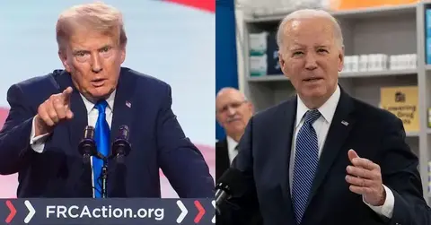 donald trump accuses president joe biden of persecuting christians