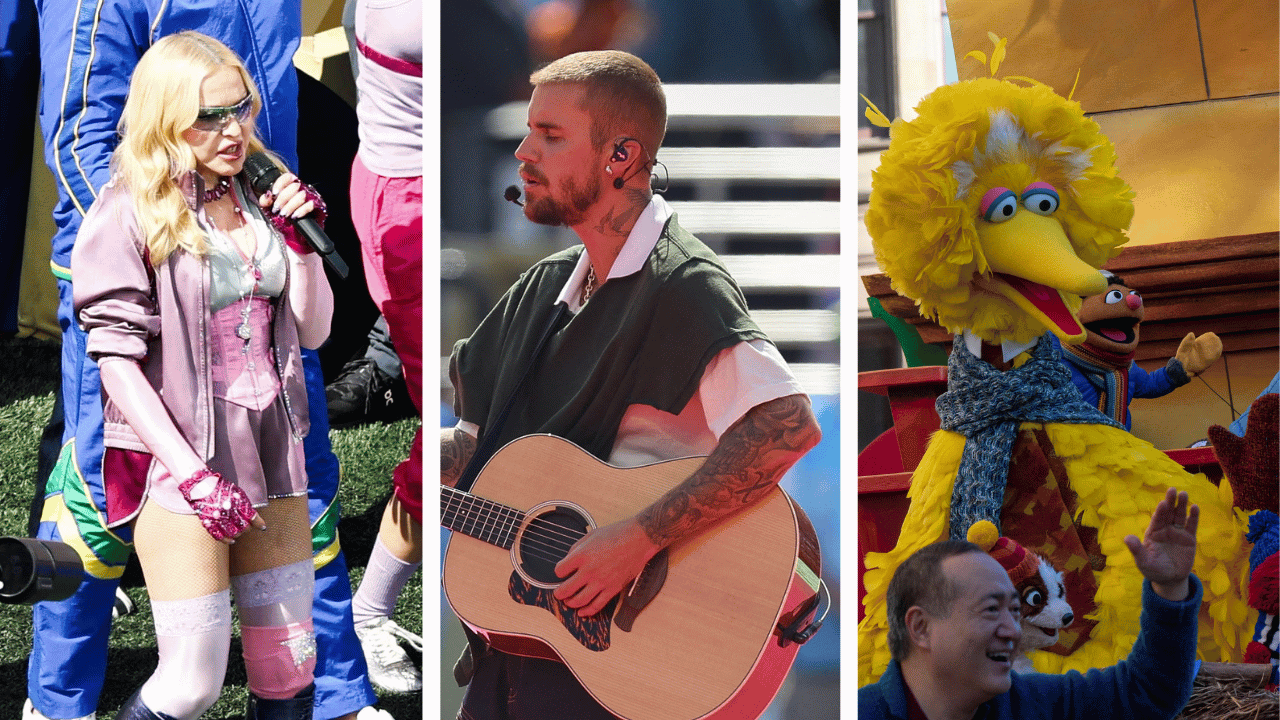 Madonna;Justin Bieber; Muppets