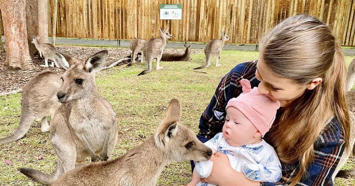 bindi irwin chandler powell daughter grace warrior laughing social media break ok