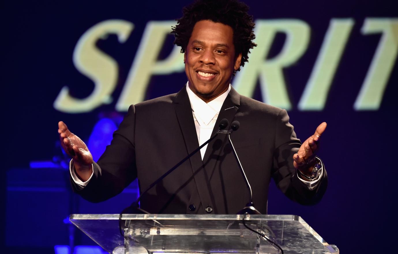 Jay Z speaking at an event