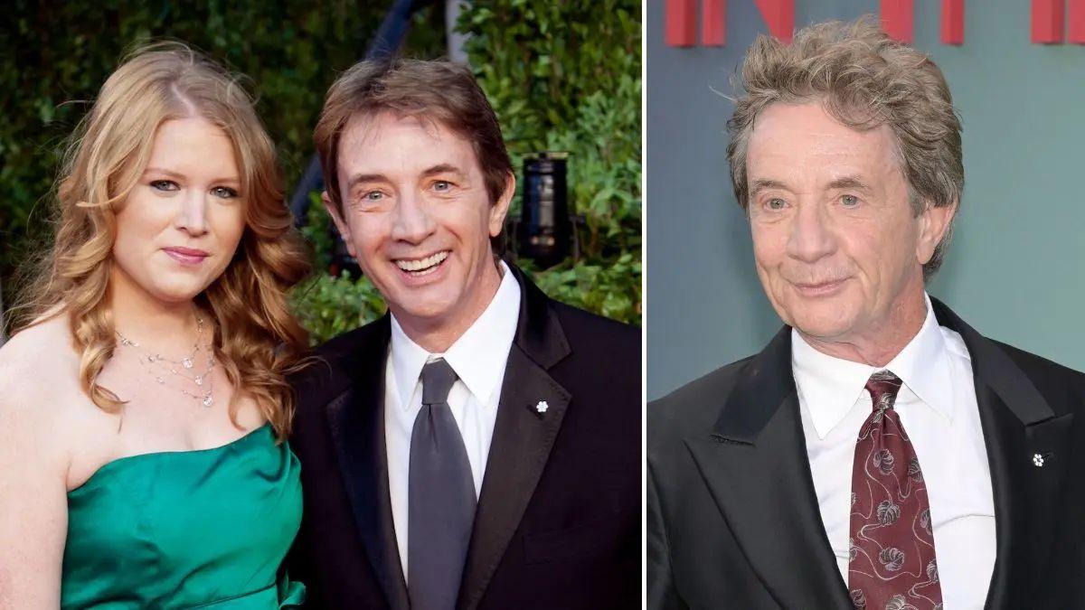 Split photo of Martin Short and Katherine Short.