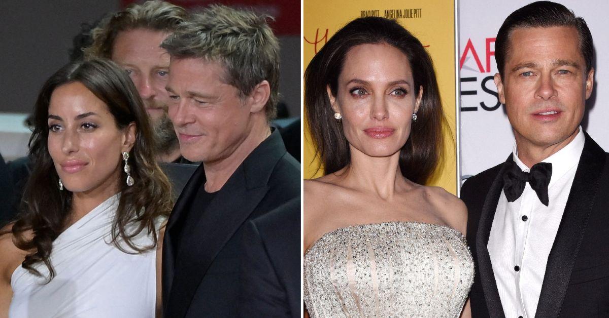 Composite photo of Brad Pitt, Ines de Ramon and Angelina Jolie.