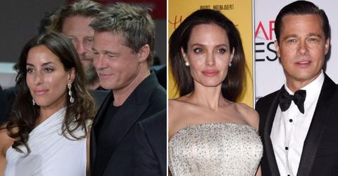 Composite photo of Brad Pitt, Ines de Ramon and Angelina Jolie.