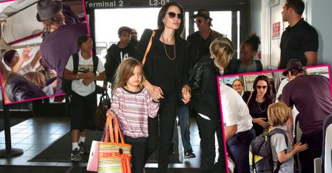 Angelina jolie brad pitt ecomomey class flying broke