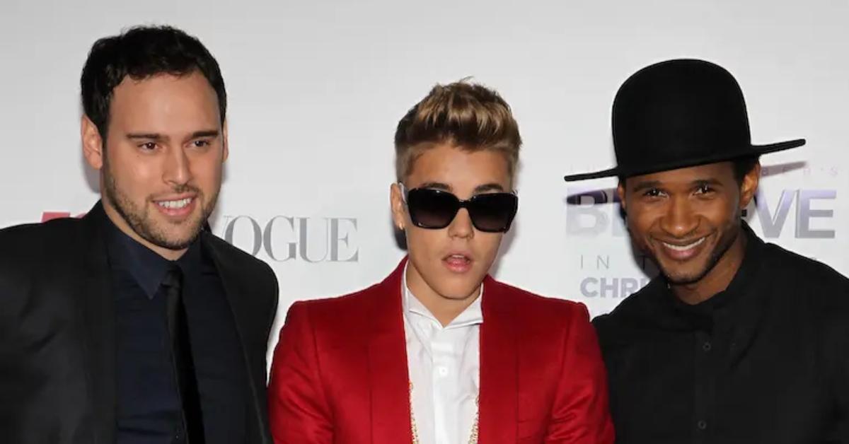 justin hailey give middle finger photo unfollows scooter braun usher