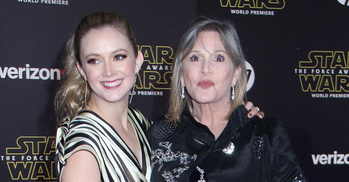 Photo of Billie Lourd and Carrie Fisher.