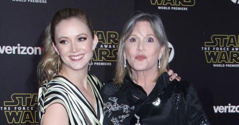 Photo of Billie Lourd and Carrie Fisher.