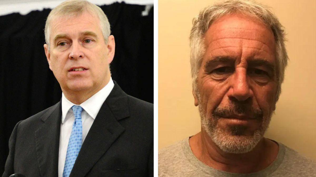 image of Stephen Colbert mocked the viral photo of Andrew Mountbatten-Windsor following his release from custody.